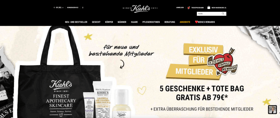 Kiehls Online shop